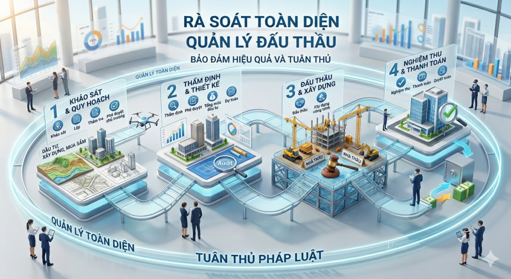 Tăng cường, nâng cao hiệu lực, hiệu quả, trách nhiệm trong công tác đấu thầu